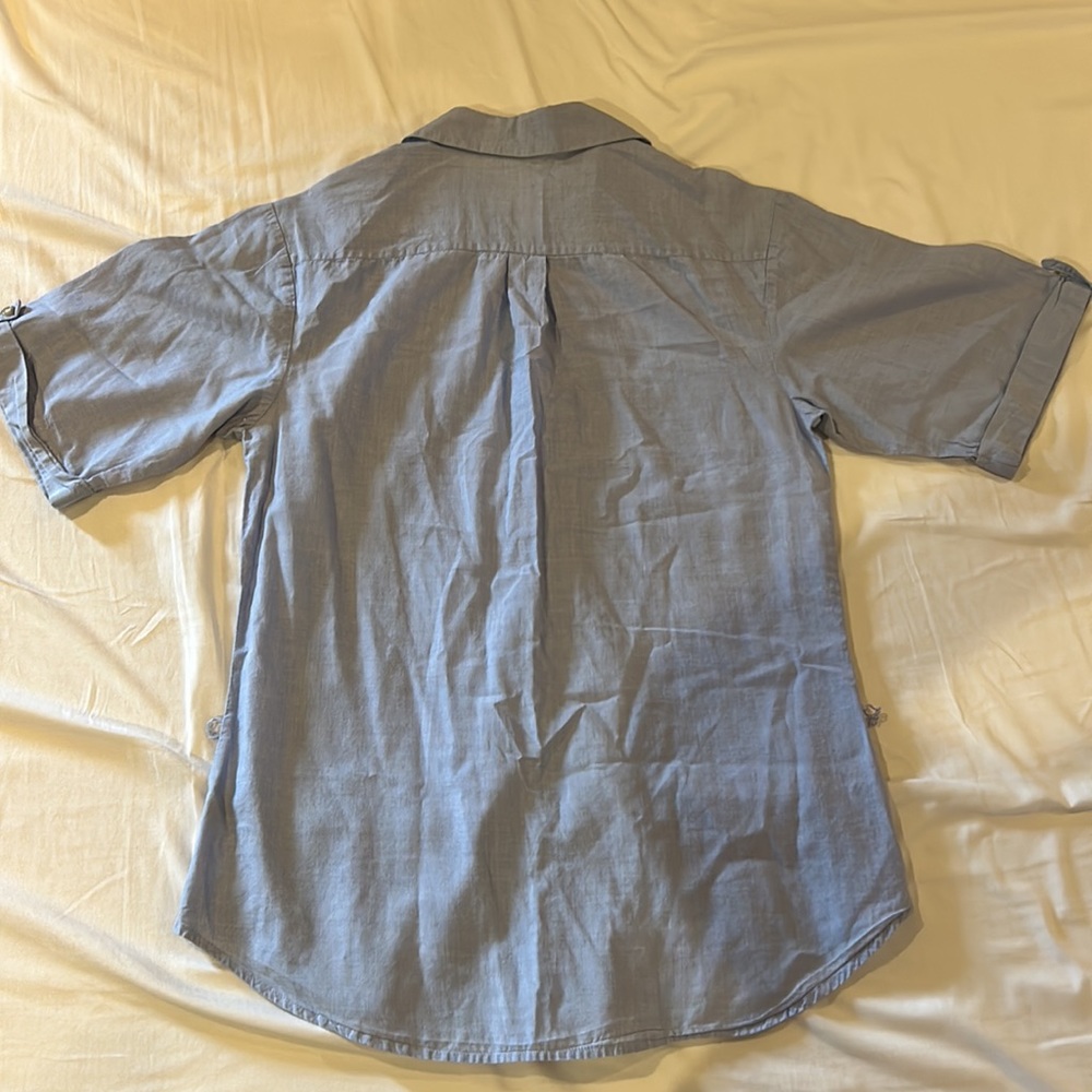 Blue Short Sleeve Button Up - Picture 4 of 4